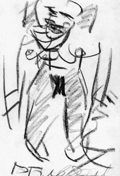 Владимир Яковлев. Акт. 1989-е гг. Бумага, масляная пастель