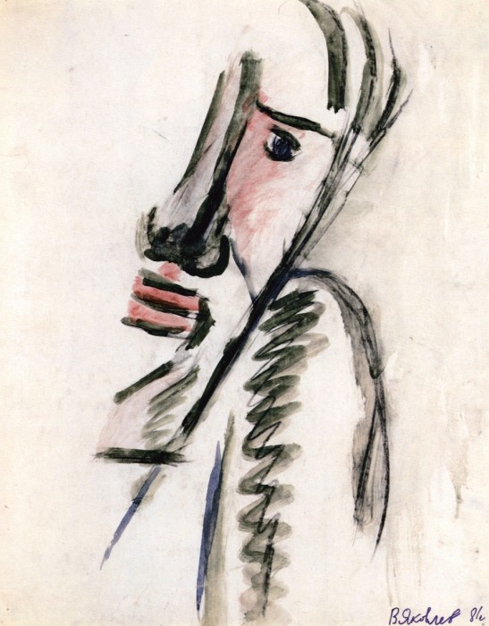 Владимир Яковлев. Автопортрет. 1981. Масляная пастель, гуашь