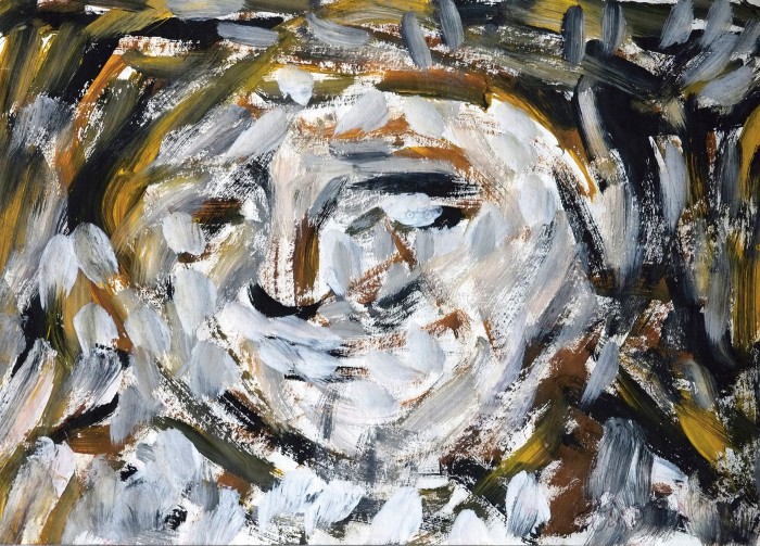 Владимир Яковлев. Лицо. 1990-е гг. Бумага, гуашь. Из коллекции Натальи Шмельковой