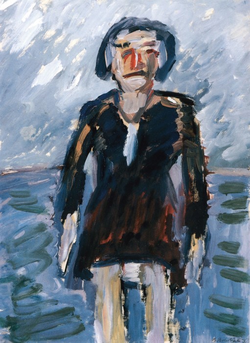Владимир Яковлев. Автопортрет. 1973. Бумага, гуашь