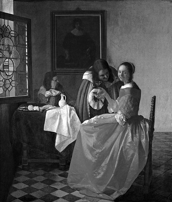 Ян Вермеер. Девушка с бокалом вина. 1656-1660
